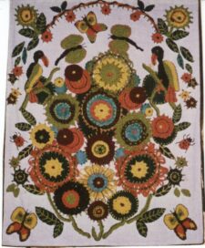 Bloemcollage tegen witte achtergrond